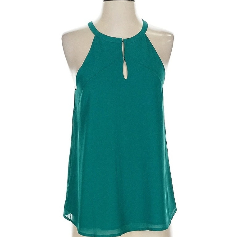 Teal Sleeveless Naked Zebra Blouse
